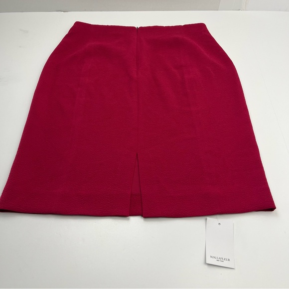 MM‎ Lafleur The Dorchester 1.0 Staccato Hibiscus Pink Skirt Women 14 Zipper NEW - Picture 9 of 12